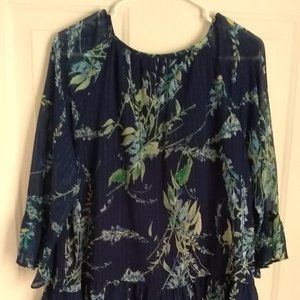 St. John's Bay - Navy Blue, Flower print blouse